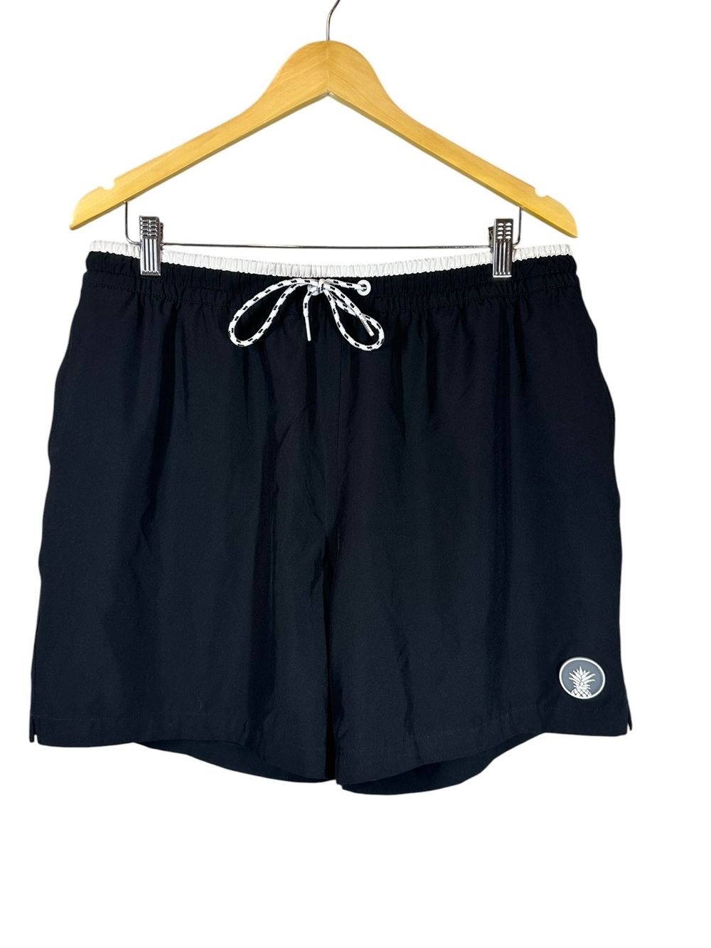 CHUBBIES XL Men’s Swim Trunks Black Lined with Drawstring